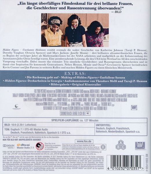 Produktbild: Hidden Figures - Unerkannte Heldinnen