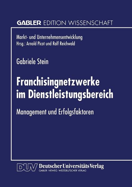 Produktbild: Franchisingnetzwerke im Dienstleistungsbereich