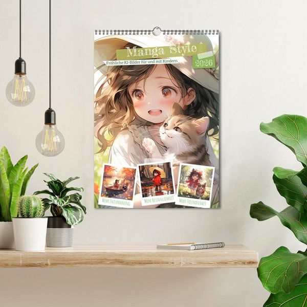 Produktbild: Manga Style Kinder (Wandkalender 2026 DIN A3 hoch), CALVENDO Monatskalender