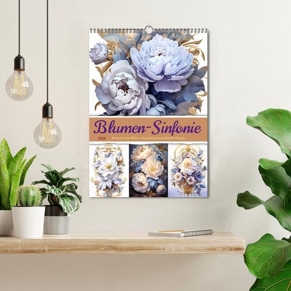 Produktbild: Blumen-Sinfonie (Wandkalender 2026 DIN A3 hoch), CALVENDO Monatskalender