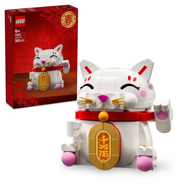 Produktbild: LEGO 40813 Gl&uuml;ckskatze, Tier Spielzeug f&uuml;r Jungen und M&auml;dchen