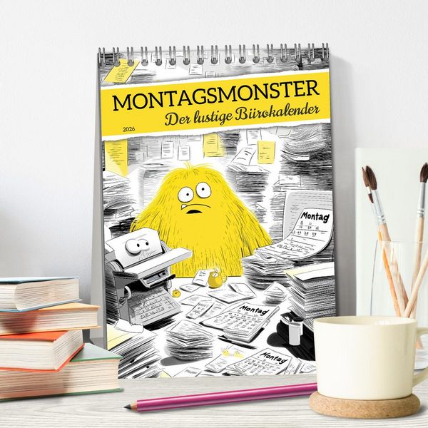Produktbild: Montagsmonster - der lustige B&uuml;rokalender (Tischkalender 2026 DIN A5 hoch), CALVENDO Monatskalender