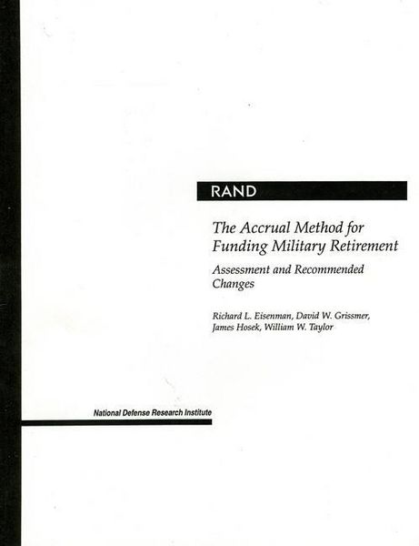 Produktbild: The Accrual Method for Funding Military Retirement