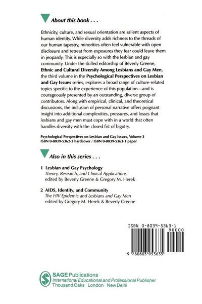 Produktbild: Ethnic and Cultural Diversity Among Lesbians and Gay Men