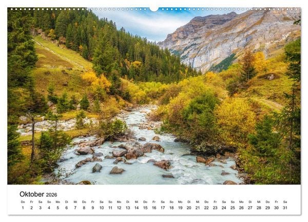 Produktbild: Flusswelt Schweiz (hochwertiger Premium Wandkalender 2026 DIN A2 quer), Kunstdruck in Hochglanz