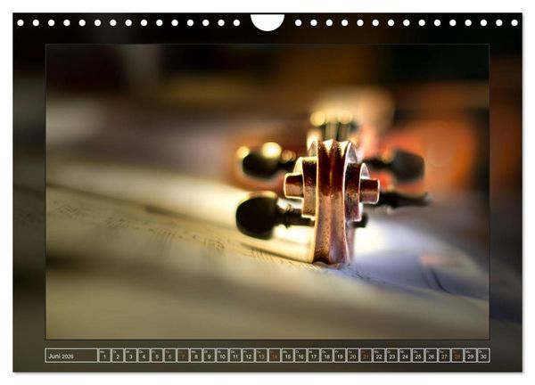 Produktbild: Instrumententr&auml;ume - Die Geige (Wandkalender 2026 DIN A4 quer), CALVENDO Monatskalender