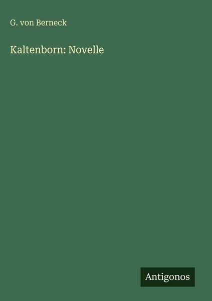 Produktbild: Kaltenborn: Novelle