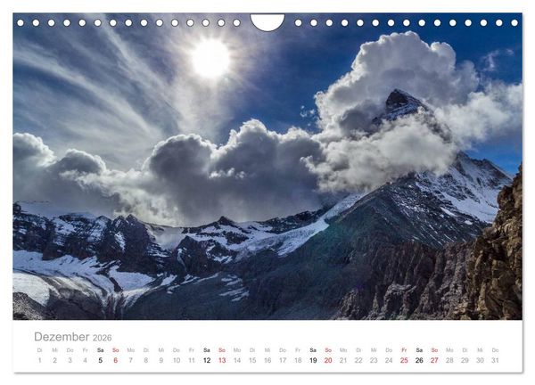 Produktbild: Walliser Alpen &ndash; Europas &raquo;kleiner&laquo; Himalaya (Wandkalender 2026 DIN A4 quer), CALVENDO Monatskalender