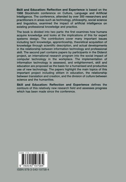 Produktbild: Skill and Education: Reflection and Experience