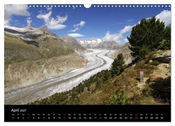 Produktbild: Faszinierende Gletscherwelt - entlang des Gro&szlig;en Aletsch (Wandkalender 2027 DIN A3 quer), CALVENDO Monatskalender