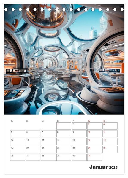 Produktbild: METAVERSE Cooler Terminplaner (Tischkalender 2026 DIN A5 hoch), CALVENDO Monatskalender