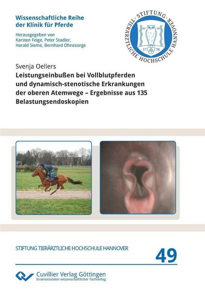Produktbild: Leistungseinbu&szlig;en bei Vollblutpferden und dynamisch-stenotische Erkrankungen der oberen Atemwege