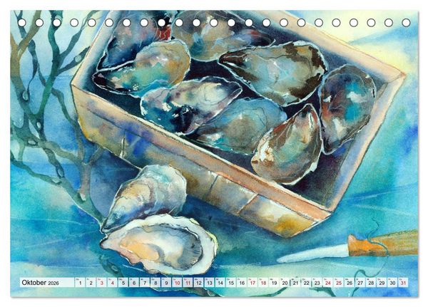 Produktbild: Frankreich Aquarelle (Tischkalender 2026 DIN A5 quer), CALVENDO Monatskalender