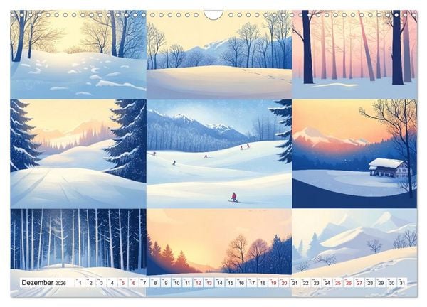 Produktbild: Landschaften in bunten Fragmenten (Wandkalender 2026 DIN A3 quer), CALVENDO Monatskalender