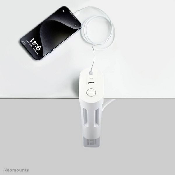 Produktbild: Neomounts DS22-840WH6 Tischsteckdose Wei&szlig; Schutzkontakt 1St.