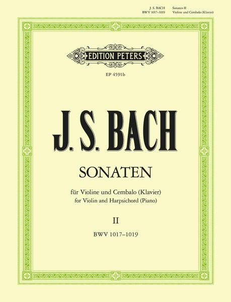 Produktbild: Bach, J: Sonatas for Violin and Harpsichord (Piano)