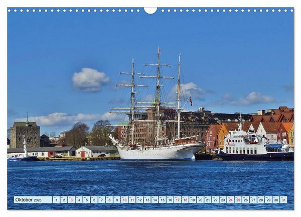 Produktbild: Wundersch&ouml;nes Bergen. Norwegens Tor zum Fjordland (Wandkalender 2026 DIN A3 quer), CALVENDO Monatskalender