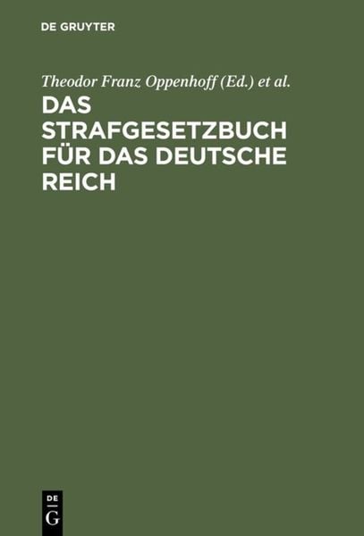 Produktbild: Das Strafgesetzbuch f&uuml;r das Deutsche Reich