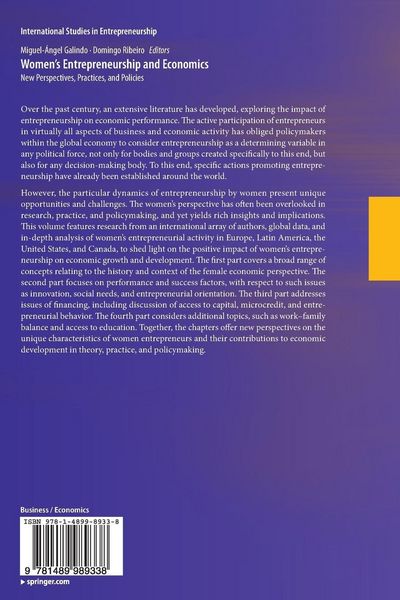 Produktbild: Women&rsquo;s Entrepreneurship and Economics
