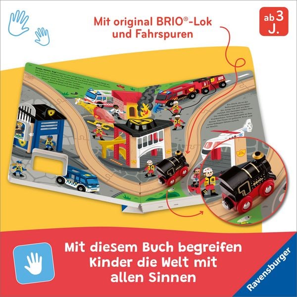Produktbild: BRIO World: Mein Zug-Buch - Gro&szlig;es Vorlese-Spielbuch mit original BRIO-Zug und Gleisspuren auf jeder Seite