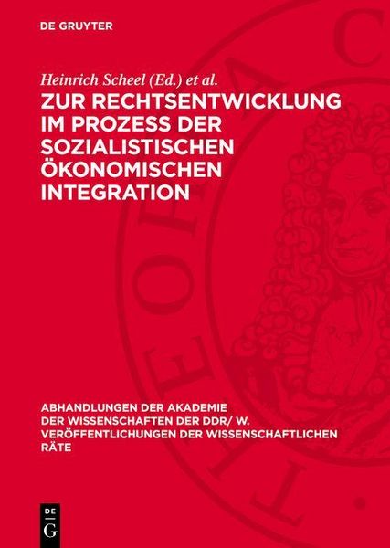 Produktbild: Zur Rechtsentwicklung im Proze&szlig; der sozialistischen &ouml;konomischen Integration