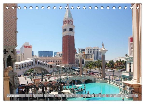 Produktbild: Las Vegas - Nevada (Tischkalender 2026 DIN A5 quer), CALVENDO Monatskalender