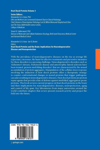 Produktbild: Heat Shock Proteins and the Brain: Implications for Neurodegenerative Diseases and Neuroprotection