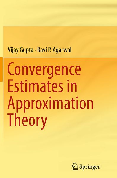 Produktbild: Convergence Estimates in Approximation Theory
