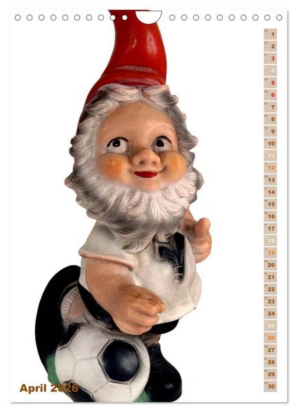Produktbild: Gartenzwerge: Die rote Zipfelm&uuml;tze im Beet (Wandkalender 2026 DIN A4 hoch), CALVENDO Monatskalender