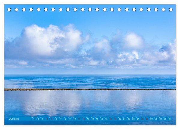 Produktbild: Die Farbe blau - Die Farbe der Weite und des Himmels (Tischkalender 2026 DIN A5 quer), CALVENDO Monatskalender