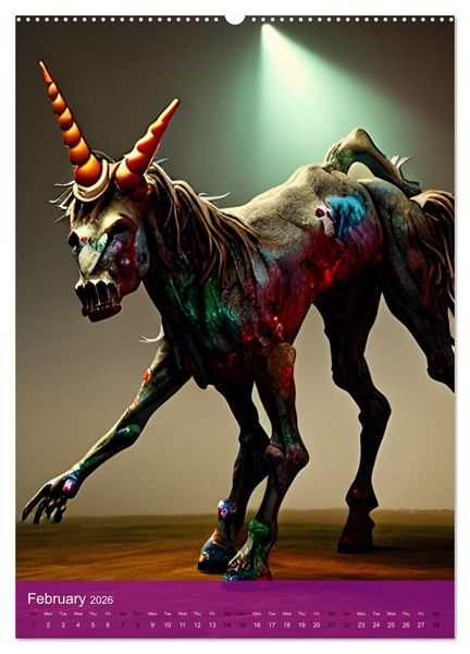 Produktbild: Zombiecorns (Wall Calendar 2026 DIN A2 portrait), CALVENDO 12 Month Wall Calendar