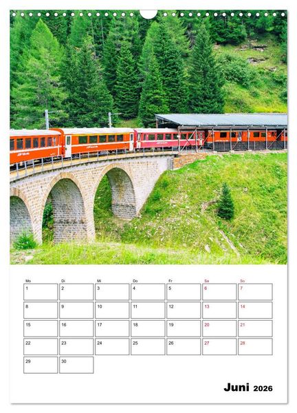 Produktbild: Rh&auml;tische Bahn - aussichtsreiches Bahnerlebnis (Wandkalender 2026 DIN A3 hoch), CALVENDO Monatskalender