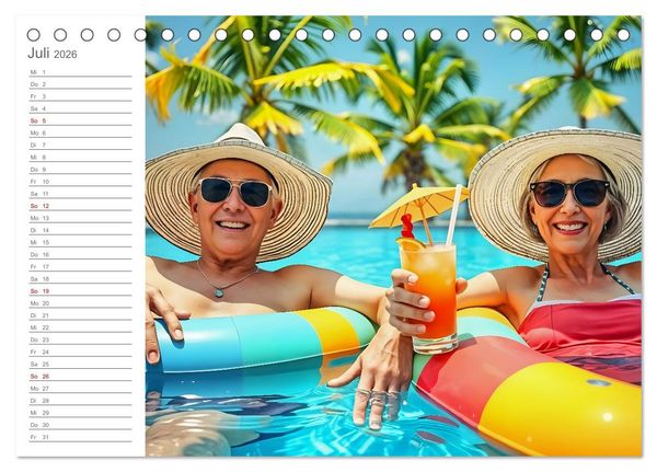 Produktbild: Renten-Turbo. Wenn der Ruhestand erst richtig Fahrt aufnimmt (Tischkalender 2026 DIN A5 quer), CALVENDO Monatskalender