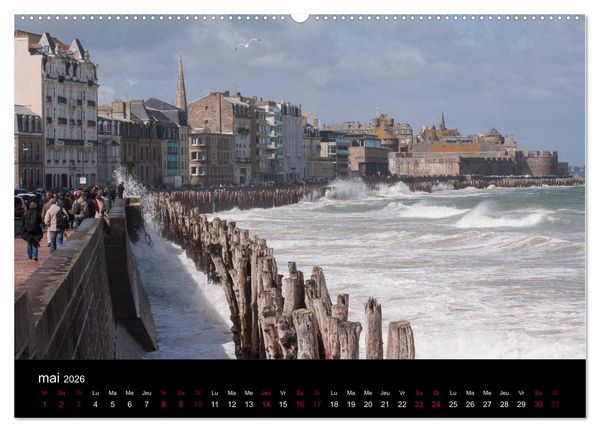 Produktbild: Saint-Malo au fil des mois (Calendrier mural 2026 DIN A2 vertical) calendrier de bureau
