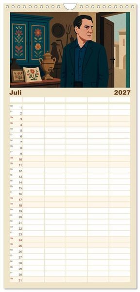 Produktbild: Familienplaner 2027 - Siegfried Lenz mit 5 Spalten (Wandkalender, 21 x 45 cm) CALVENDO