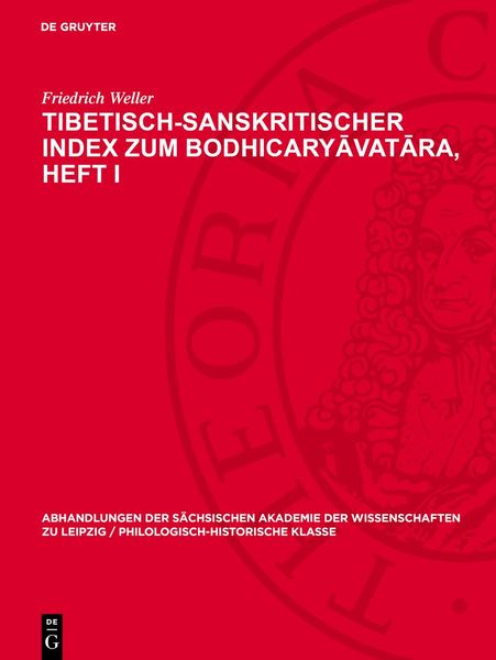 Produktbild: Tibetisch-sanskritischer Index zum Bodhicaryāvatāra, Heft I