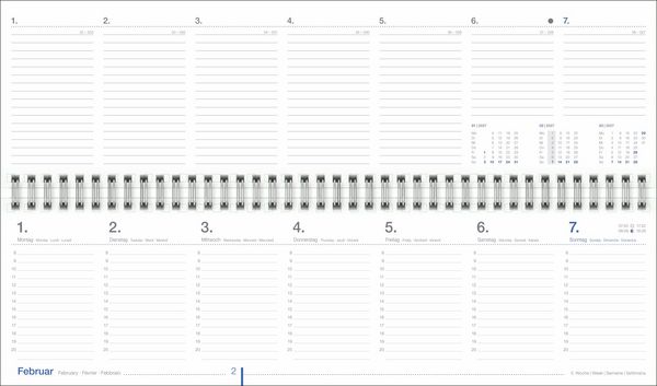 Produktbild: Wochenquerplaner, blau 2027
