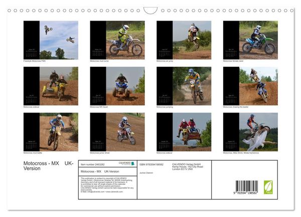Produktbild: Motocross - MX UK-Version (Wall Calendar 2027 DIN A3 landscape), CALVENDO 12 Month Wall Calendar