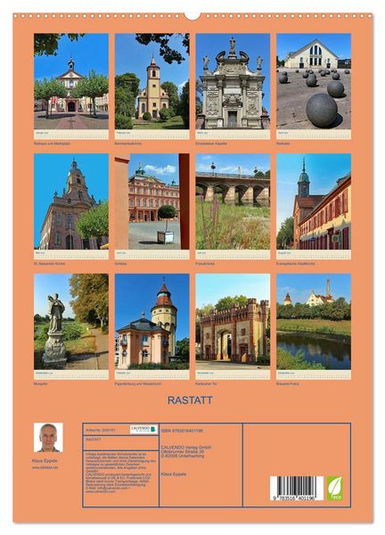 Produktbild: RASTATT (hochwertiger Premium Wandkalender 2026 DIN A2 hoch), Kunstdruck in Hochglanz
