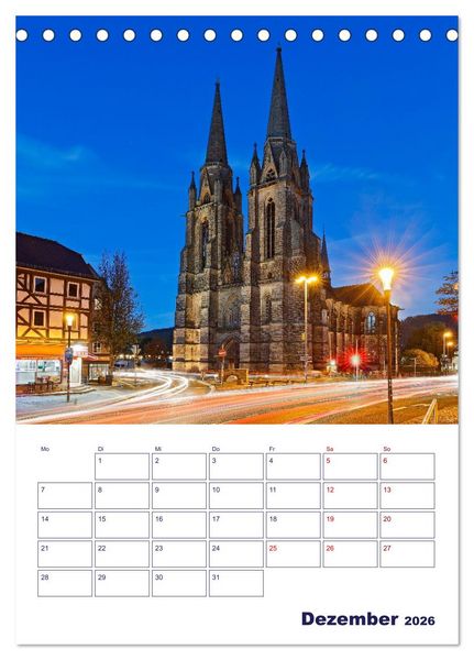 Produktbild: Marburg - Universit&auml;tsstadt mit Flair (Tischkalender 2026 DIN A5 hoch), CALVENDO Monatskalender