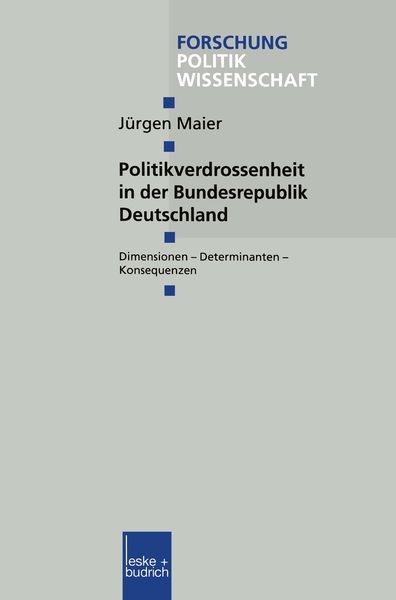 Produktbild: Politikverdrossenheit in der Bundesrepublik Deutschland