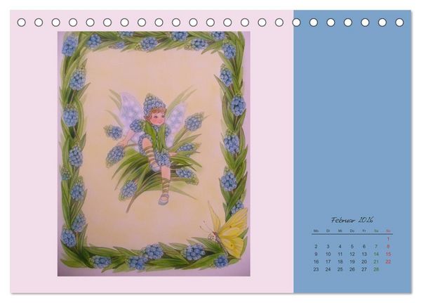 Produktbild: Blumen Elfen (Tischkalender 2026 DIN A5 quer), CALVENDO Monatskalender
