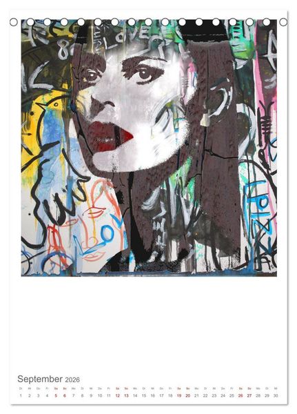 Produktbild: POP UP GIRLS Art Portr&auml;ts by Ulrike Langen (Tischkalender 2026 DIN A5 hoch), CALVENDO Monatskalender