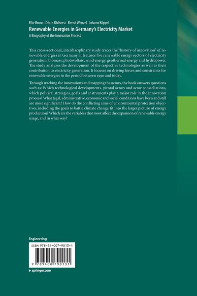 Produktbild: Renewable Energies in Germany&rsquo;s Electricity Market