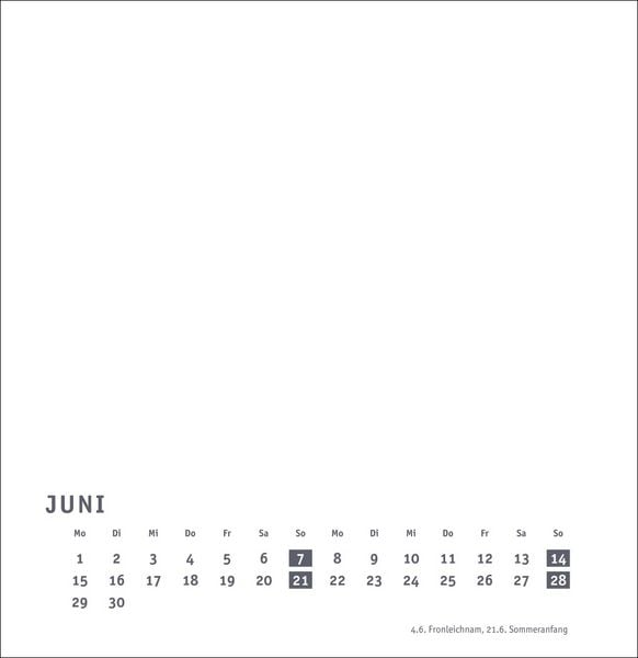 Produktbild: Premium-Bastelkalender weiß groß 2026