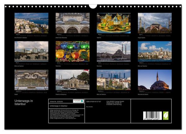 Produktbild: Unterwegs in Istanbul (Wandkalender 2026 DIN A3 quer), CALVENDO Monatskalender
