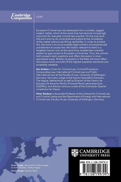 Produktbild: The Cambridge Companion to European Criminal Law