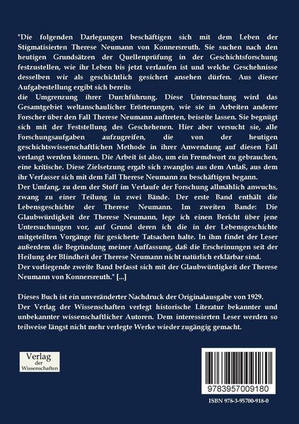 Produktbild: Die stigmatisierte Therese Neumann von Konnersreuth