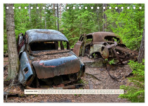 Produktbild: Autowracks - Verlorener Glanz 2026 (Tischkalender 2026 DIN A5 quer), CALVENDO Monatskalender
