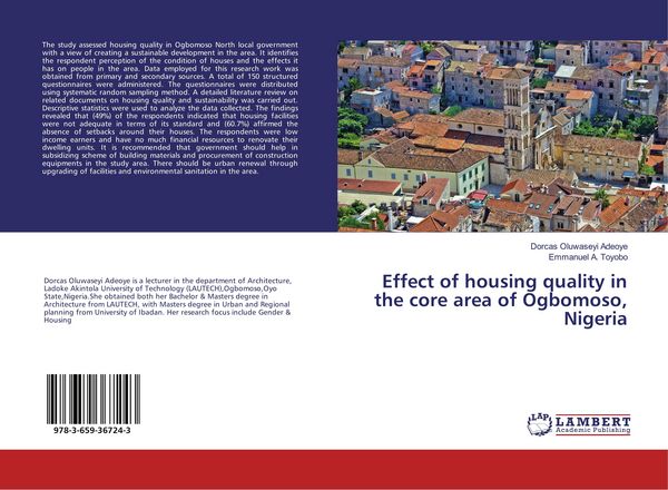 Produktbild: Effect of housing quality in the core area of Ogbomoso, Nigeria